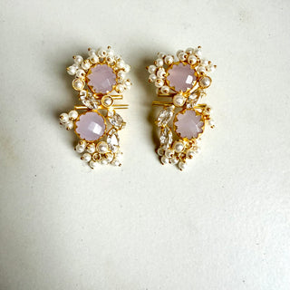 Linzi Lilac Crystal Earrings