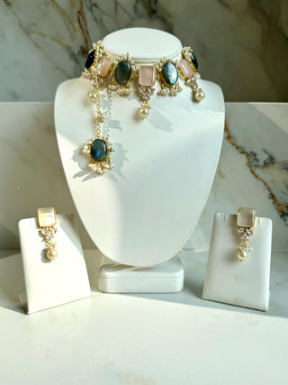 Amzonite & Quartz Set