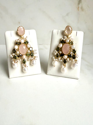 Quartz Luxury Chandelier Earrings