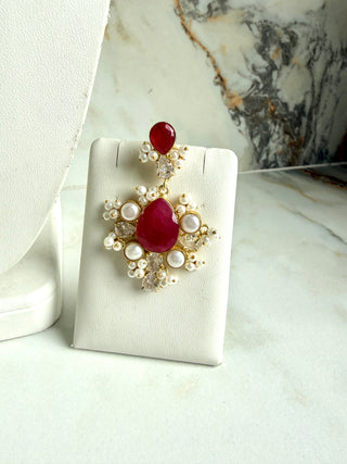 Ruby Pearl & Crystal Set