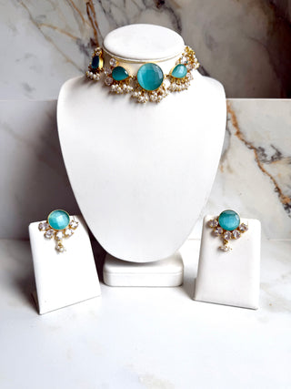 Noor-e-Aqua  Choker Set