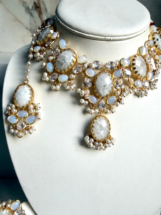 Celine Bloom White Selenite Set