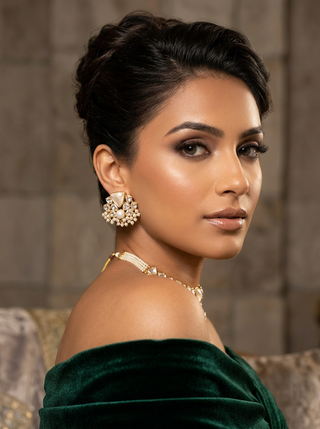 Pearl Statement Cluster Studs