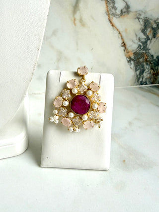 Mahira Ruby & Quartz Choker Set
