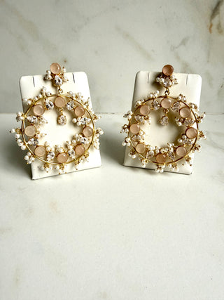 Ivy Quartz Circle Chandbalis