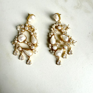 Ruya Pearl Crystal Earrings