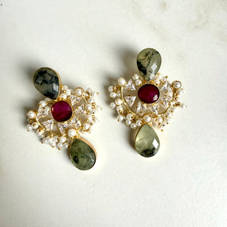 Luxe Ruby Drop Earrings