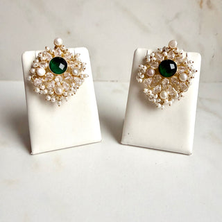 Zara Verde Cluster Earrings