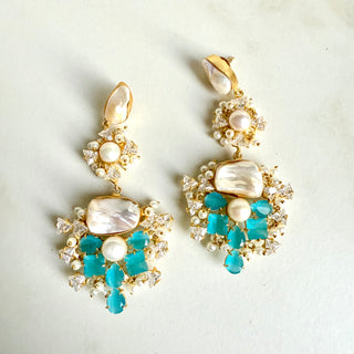 Blue Crystal Earrings