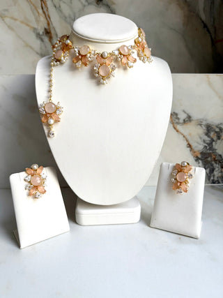 Gardenia Peach Choker Set