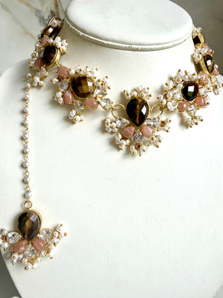 Tiger Eye & Moos tone Crystal Set