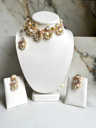 Blush Radiance & Pearl Choker Set