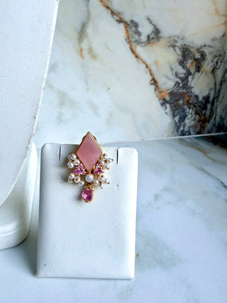 Ameera Pink Rhombus Choker Set