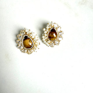 Isma Brown Crystal Studs