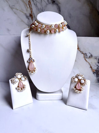 Rooh-e-Gulab Pearl Choker Set