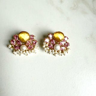Mona 2 Statement Crystal Studs