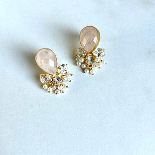 Crystal Quartz Sparkle Studs