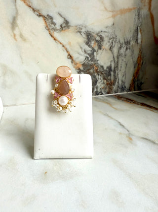 Blush Harmony Quartz & Moonstone  Choker Set