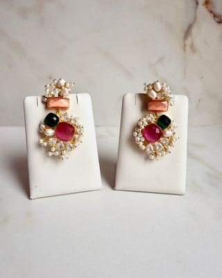 Sitara Pink Gemstone Earrings