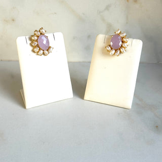 Lubna Pink Studs