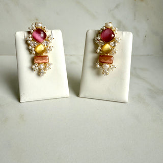 Mahi Pink Drop Earrings