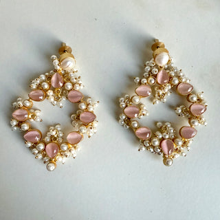 Luxury Pink Chandmani Earrings