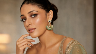 Emerald Green Kundan Semi-Precious Stone Earrings