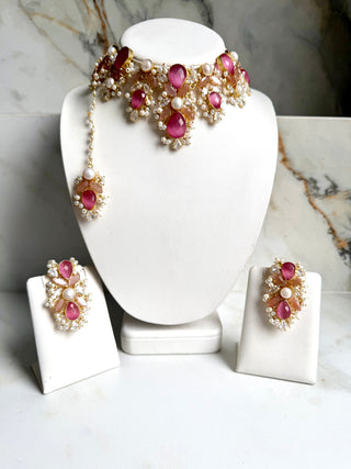 Afsana Pink Choker Set