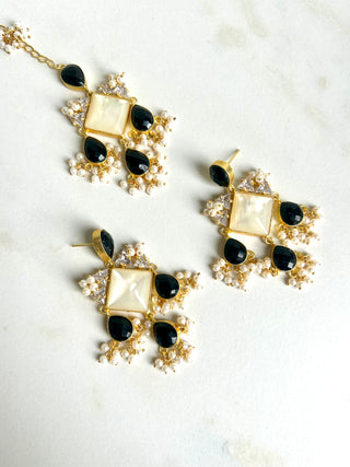 Black & Pearl Tika Set