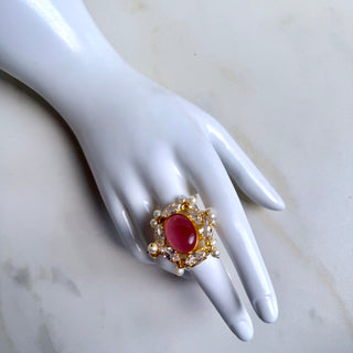 Pink Crystal Ring