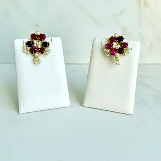 Flower Ruby Studs