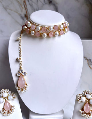Rooh-e-Gulab Pearl Choker Set