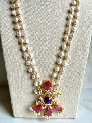 Kareena Pink Mala Set