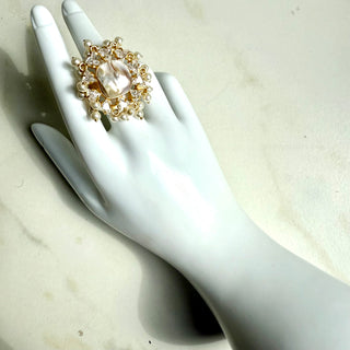 Pearl Crystal Ring