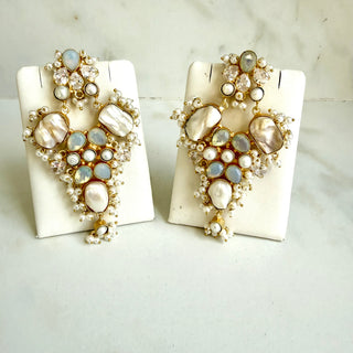 Pearl Bloom Luxury Statement Earrings