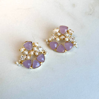 Suman 3 Clover Statement Studs