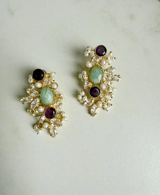 Aira Amzonite Gemstone Earrings