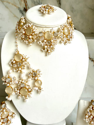 Selenite Bridal Choker Set