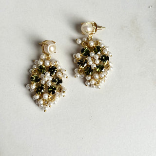 Green Crystal Earrings