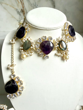 Labradorite and Amethyst Set