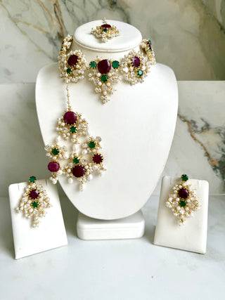 Ruby & Emerald Bridal Set
