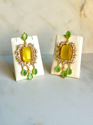 Sumra Yellow Statment Earrings