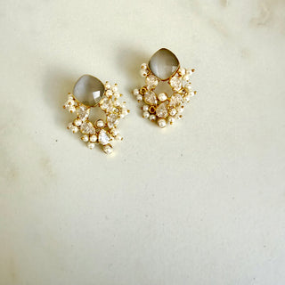 Stella Grey Crystal Earrings