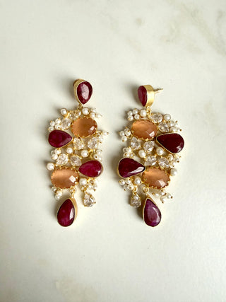 Aabharna Rustic Crystal Drop Earrings