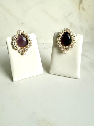 Noor Pearl Halo Statement Earrings