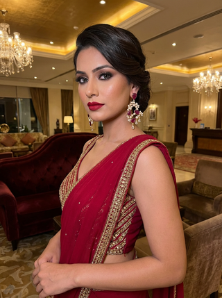 Ruya Ruby Crystal Earrings