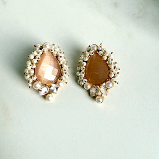 Noor Pearl Halo Statement Earrings