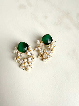 Stella Emerald Crystal Earrings