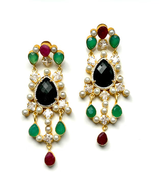 Safa Black/Red Earrings