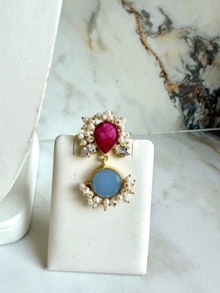 Soft Blue & Ruby Set